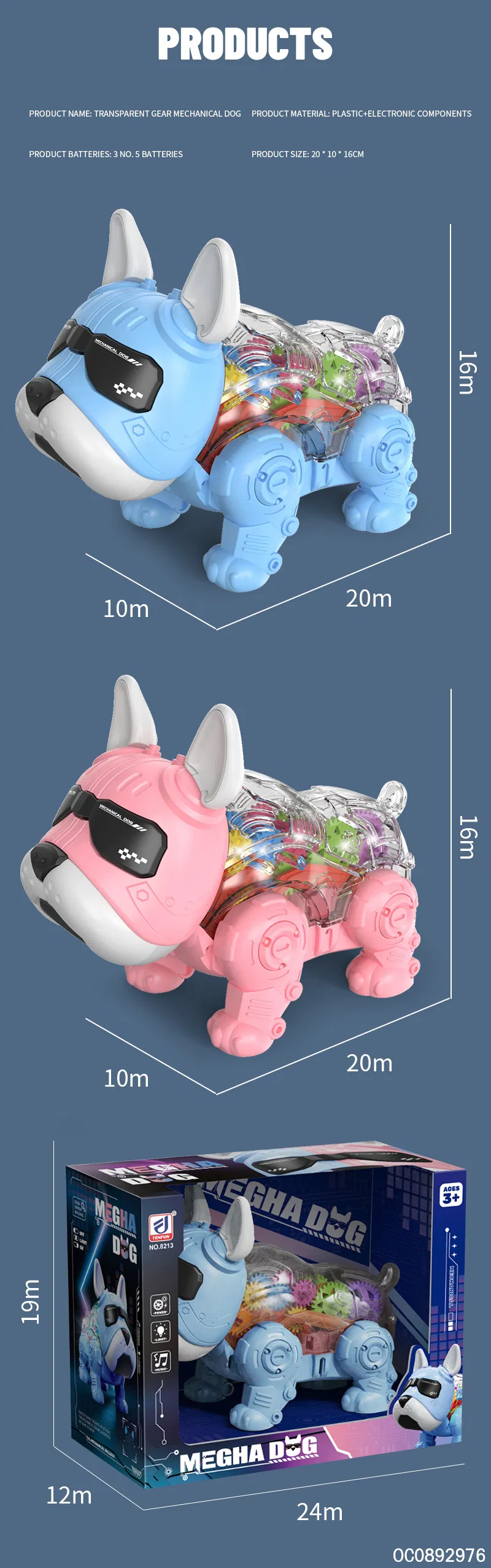 Wholesale Intelligent Electric Walking Remote Control Dog Toys with Lights and Sound