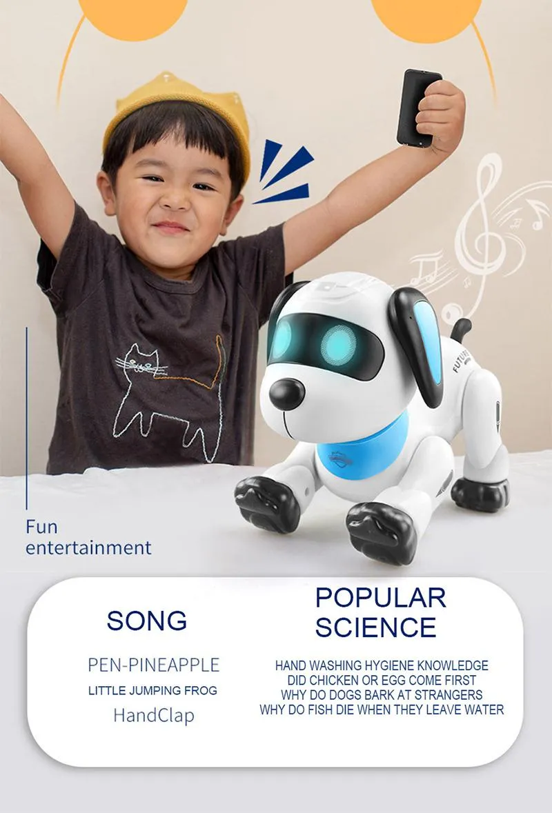 Wholesale 2025 New Kids Educational RC Intelligent Robot Smart Remote Control Dog Toy