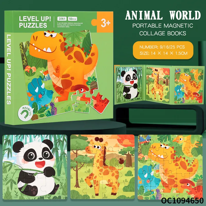 Early Educational Toys Personalized Custom Brain Developmental Games Animal Dinosaur Jigsaw Puzzles Toy for Adult Kids