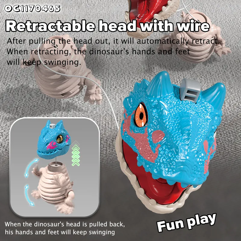 Children Stress Relief Toys Custom Adventure Interactive Open Mouth Dinosaur Gift Toy for Theme Park