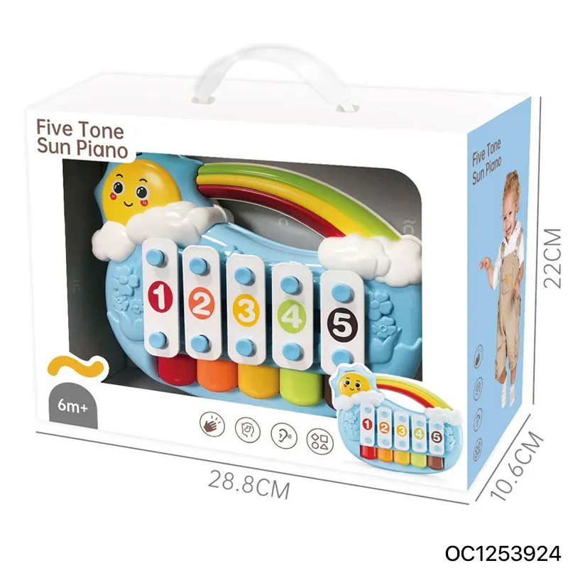 Wholesale Popular Electronic Baby Learning Educational 2 in 1 Xylophone and Piano Music Stand Toy
