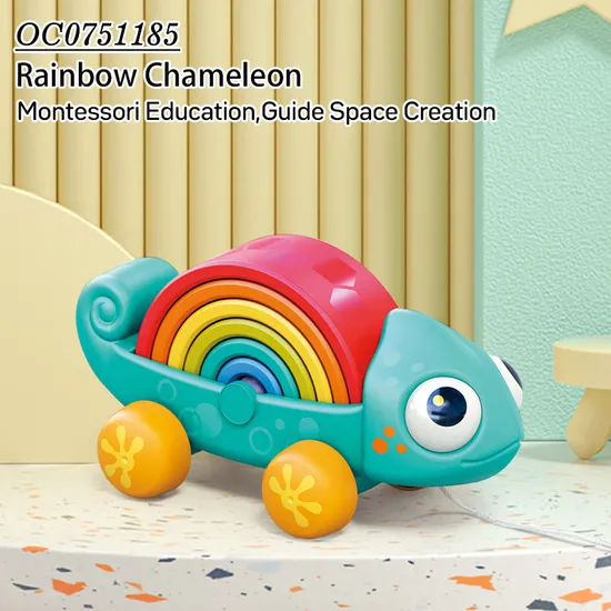 Wholesale Educational Plastic Baby Montessori Rainbow Building Blocks Toys