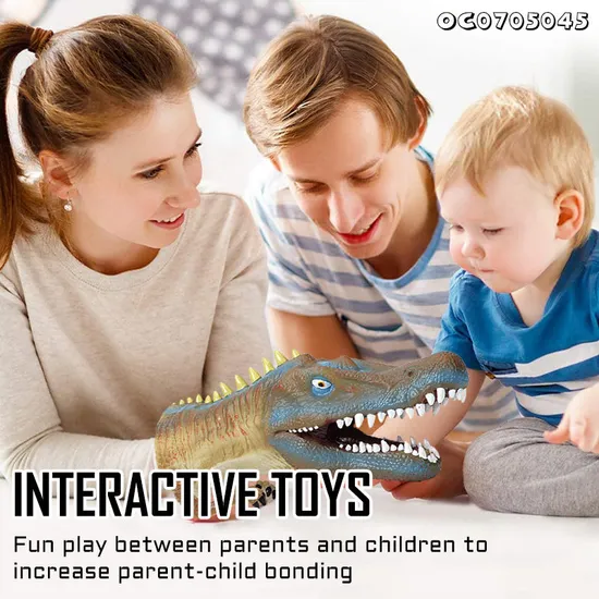 Wholesale Popular Realistic Rubber Doll Puppets Hand Set Animal Model Dinosaur Toy for Kids