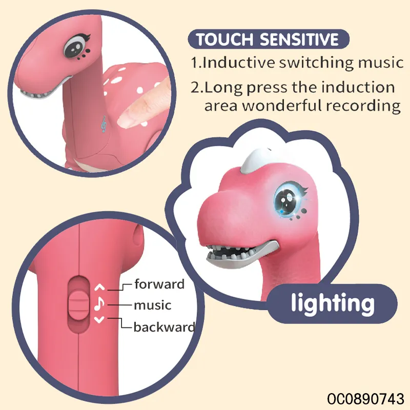 Kids Light up Animals Battery Operated Dinosaur Brachiosaurus Toys for Sale