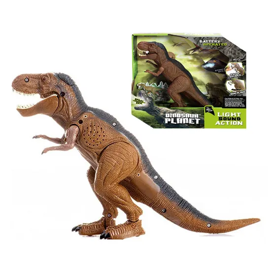 Wholesale Battery Operated Realistic Movable Large Plastic Walking Spray T Rex Dinosaur Model Toy Light up with Mist Action