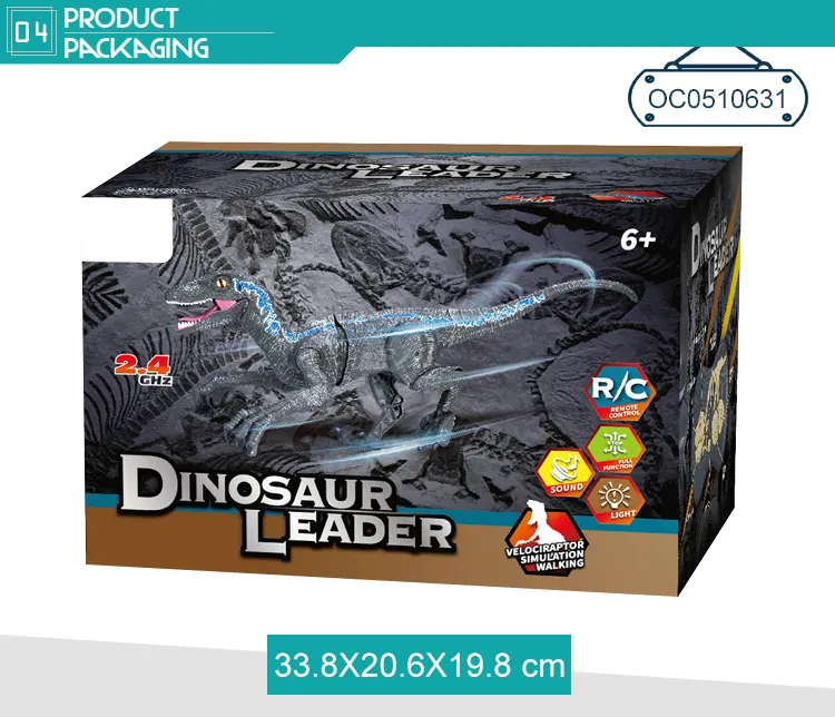 New Arrival 2.4G 5CH Remote Control RC Robot Dinosaur Toys with Light Sound