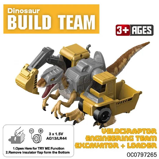 Wholesale Dinosaur Toys Dinosaur Play Set with Excavation Kit Construction Engineering Vehicle Toys