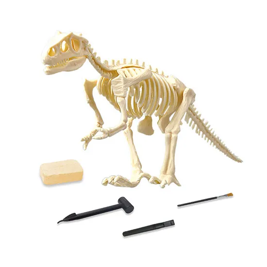 Early Education Archaeological Excavation Tool Fossil Digding and Exploring Plastic Toys Dinosaur Skeleton Toy for Kids