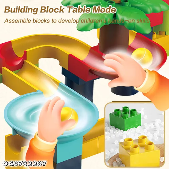 Wholesale Funny Popular DIY Block Building Track Educative Kids Foldable Baby Building Block Toys