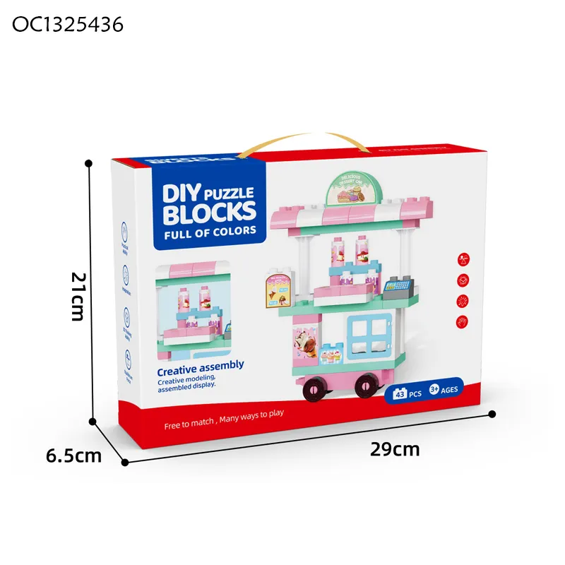 Wholesale Ice Cream Educational Learning Building Block Baby Brick Popular DIY Toys