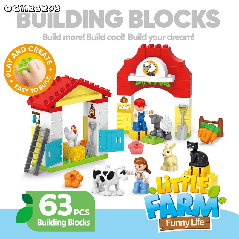 Wholesale Montessori Creative Plastic Building Blocks Toys for Kids