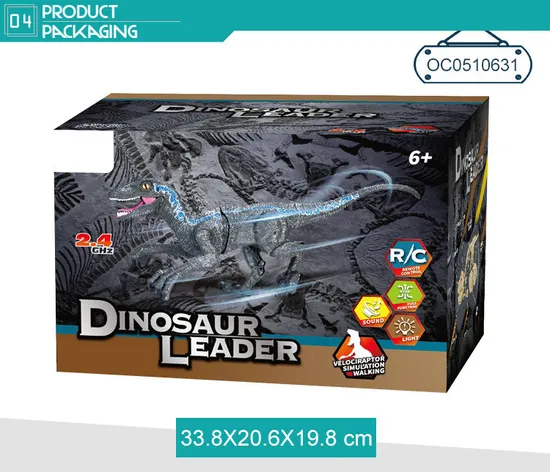 New Arrival 2.4G 5CH Remote Control RC Robot Dinosaur Toys with Light Sound