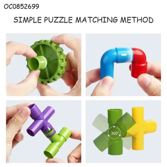 Wholesale Educational Montessori 190PCS Creative Plastic Model Building Blocks Toys