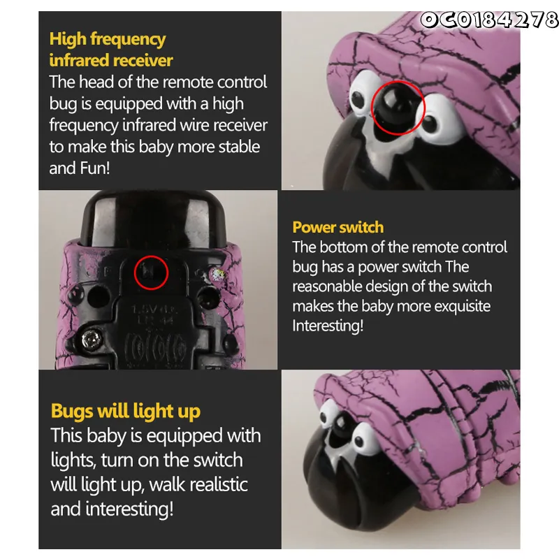 Wholesale Animal Model Realistic Crawling and Flying Insects Spray Remote Control Toy for Kids