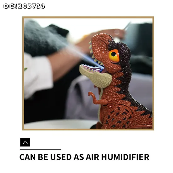 Simulation Sound Cute Cartoon Light up Animals Battery Operated Dinosaur Plastic Toys with Mist Spray for Boys Kids