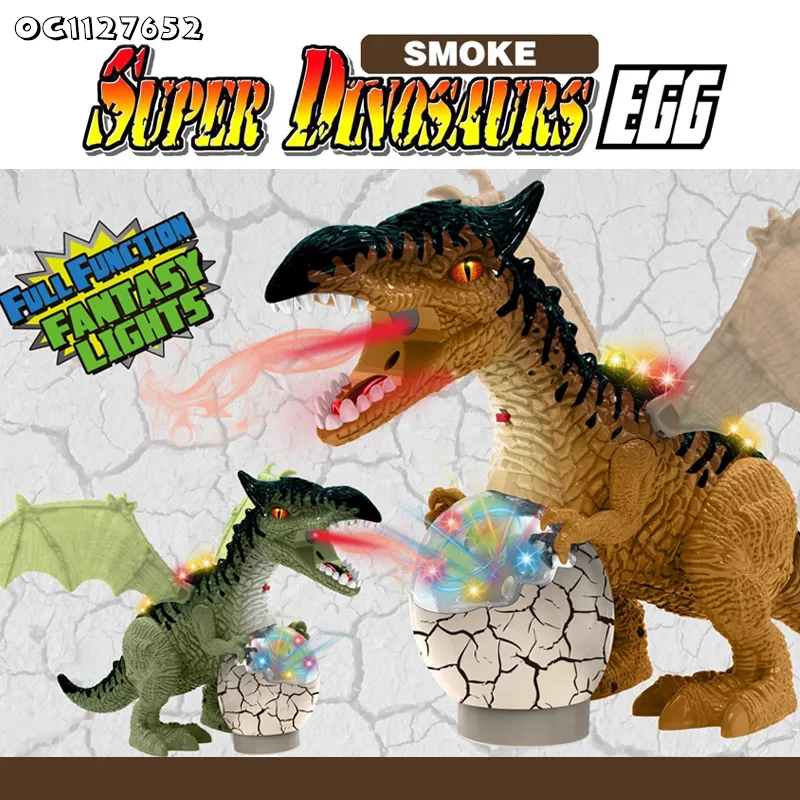 LED Lighted up Electrical Classic Plastic Dinosaur Toy Dinosaurs Model Jurassic with Wings Toy