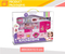 Wholesale Girls Gift Pretend Children's Plastic Mini Pink Kitchen Cabinet Tool Play Toy with Music for Girls