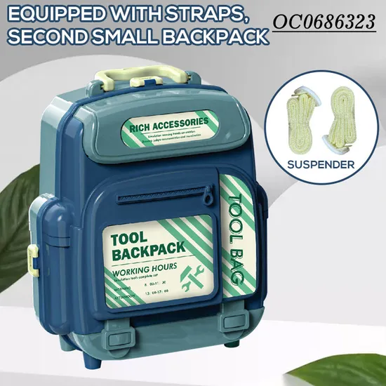 Kids Mechanic Repair Tool Box Kit Set Learning Tool Toy for Sale with Backpack