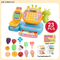Shopping Game Toys Supermarket Pretend Play Checkout Checking Counter Kitchen Set Toy for Kids with Fruit Accessories