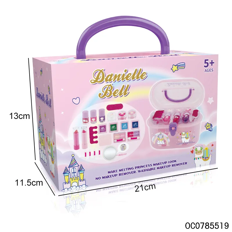 Wholesale Kids Portable Fashion Beauty Makeup Nail Polish Make up Toy for Girls