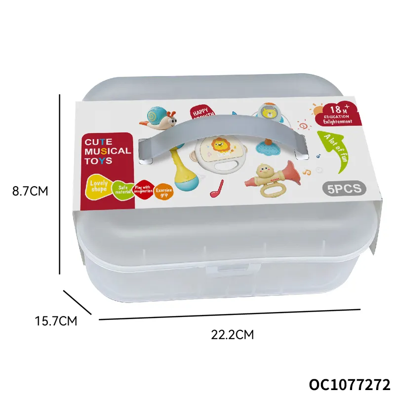 Wholesale Hand Shake Ring Rattle Silicone Baby Toys Teether