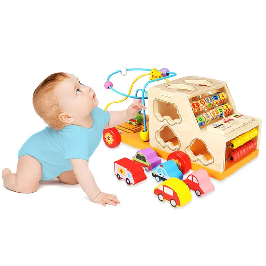 Wholesale Wooden Montessori Education Learning DIY Block Building Toys