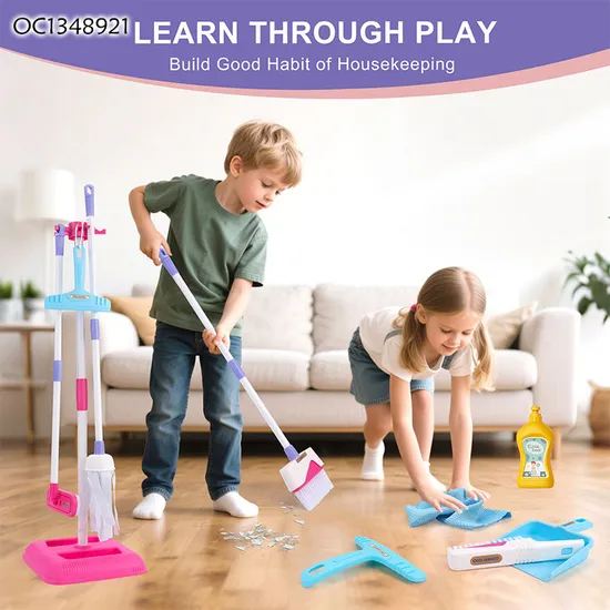 Preschool Educational Items Household Cleaning Materials Products Toy Cleaning Tool Toy for Home Kids Role Play Pretend Play