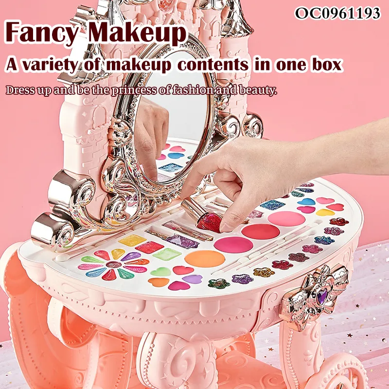 Wholesale Children's Beauty Fashion Cosmetic Products Makeup Nail Kids Dressing Table Sets Toys for Girls