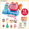 Funny Role Pretend Play Shopping Supermarket Cashier Register Toys Desk Toy for Children with Plastic Dessert Toys