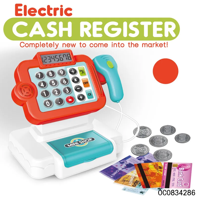Supermarket Cashier Plastic Pretend Play Preschool Model Toy for Kids