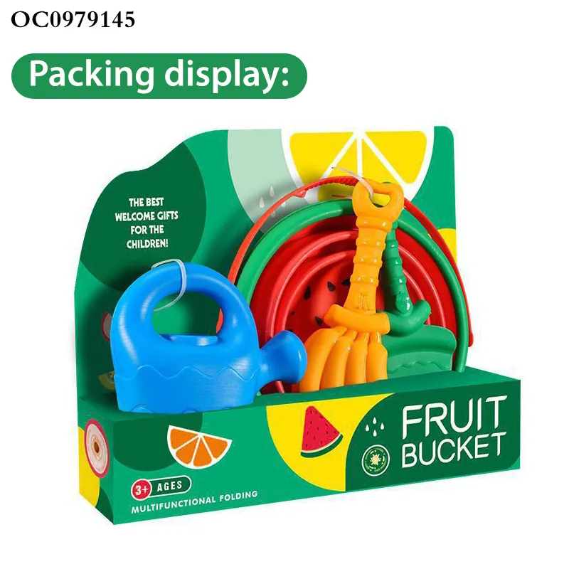 Wholesale Folding Kids Summer Plastic Creative Outdoor Beach Bucket and Spade Sand Toys