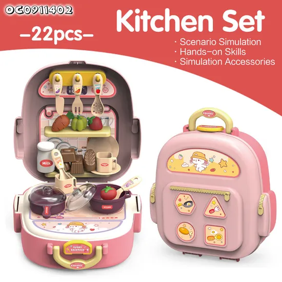 Wholesale Plastic Pretend Play Pink Vegetable Fruit Food Kitchen Cooking Unboxing Toys for Kids
