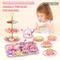 Wholesale Tableware Food Children Play Afternoon Tea Pink Plastic Kitchen Pretend Toy Set