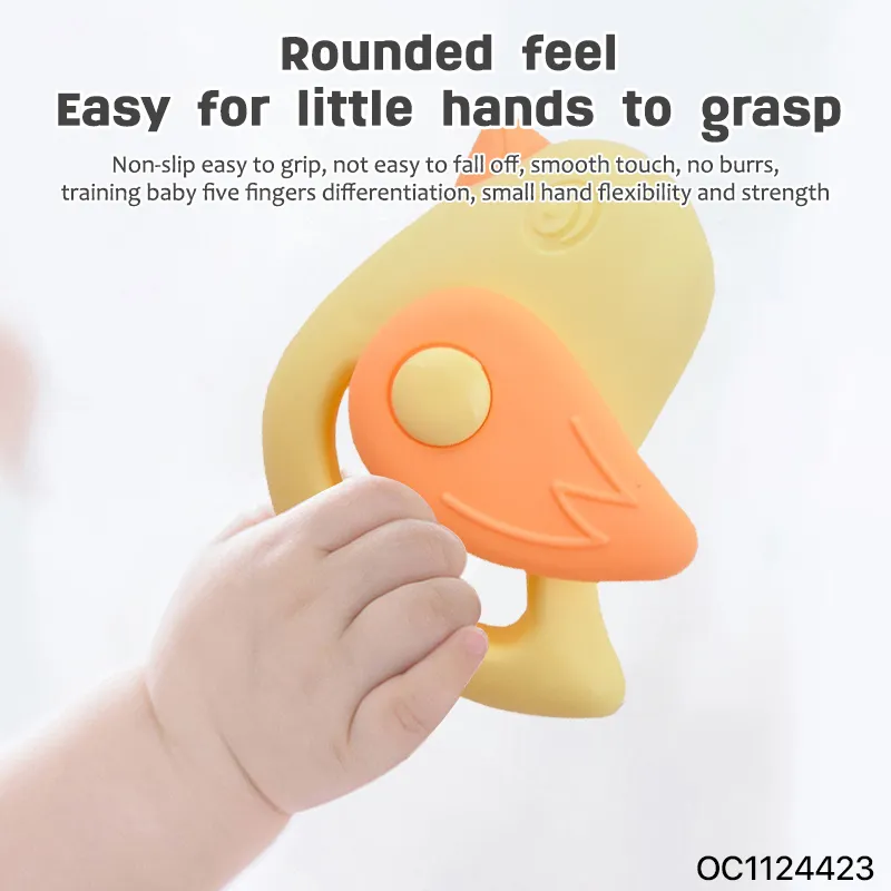 Wholesale Montessori Hand Puppet Dinosaur Soft New Born Baby Products Montessori Sensory Chew Silicone Baby Teether Toys for Baby