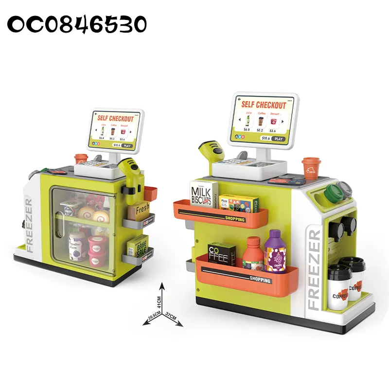 Pretend Simulation Cashier Counter Children Play Grocery Shopping Games Cart Supermarket Big Size Supermarket Toy for Sale