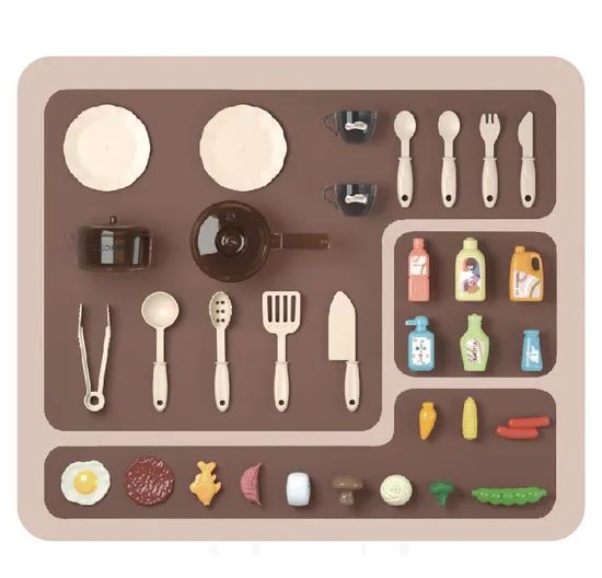 Wholesale Children Cooking Table Spray Children's Plastic Kitchen Play Set Pretend Sink Toy