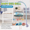 New Arrivals Custom Soft Bebe Musical Felt Stars Hanging Toys Baby Bracket Mobile Crib Rotate Bed Bell Toy Holder White Rattle Toy