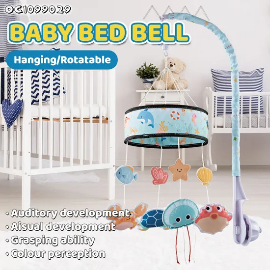 New Arrivals Custom Soft Bebe Musical Felt Stars Hanging Toys Baby Bracket Mobile Crib Rotate Bed Bell Toy Holder White Rattle Toy