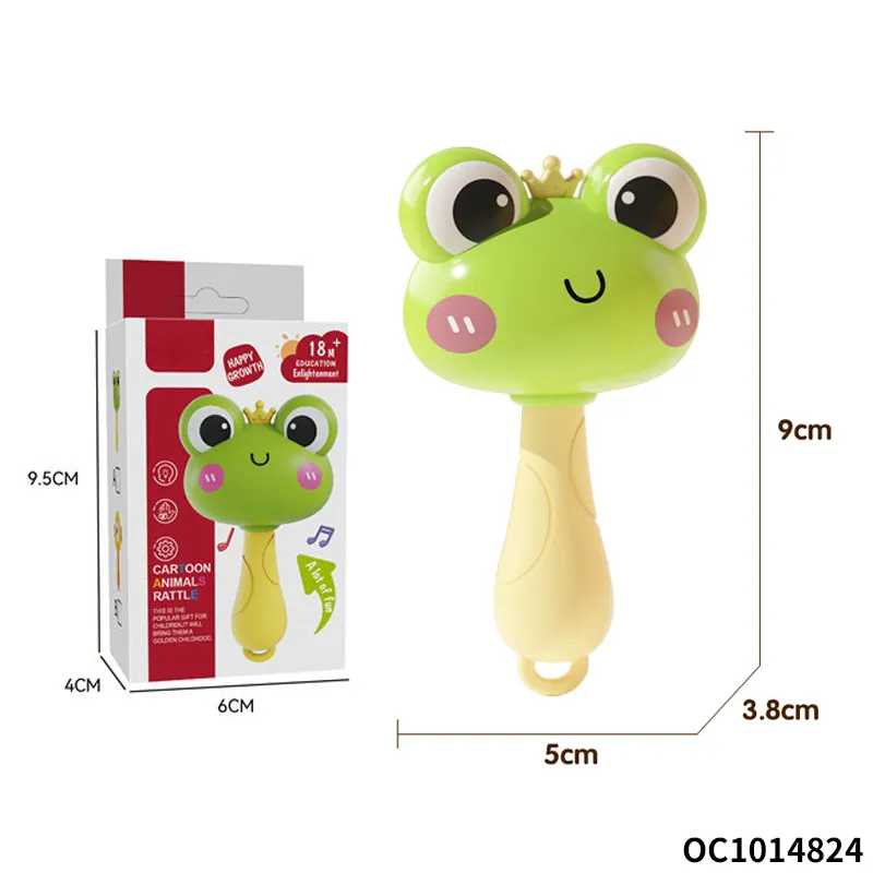 Cartoon Frog New Born Baby Bed Bell Music Toy Animals Rattle Snake for Baby Toys 0-12 Months with Sound