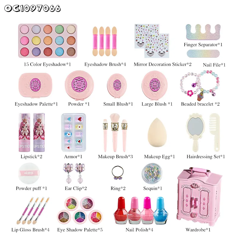 Wholesale Cosmetic Make up Kit Real Washable Makeup Set Princess Dress up Pretend Role Play Beauty Girls Gift Fashion Toy