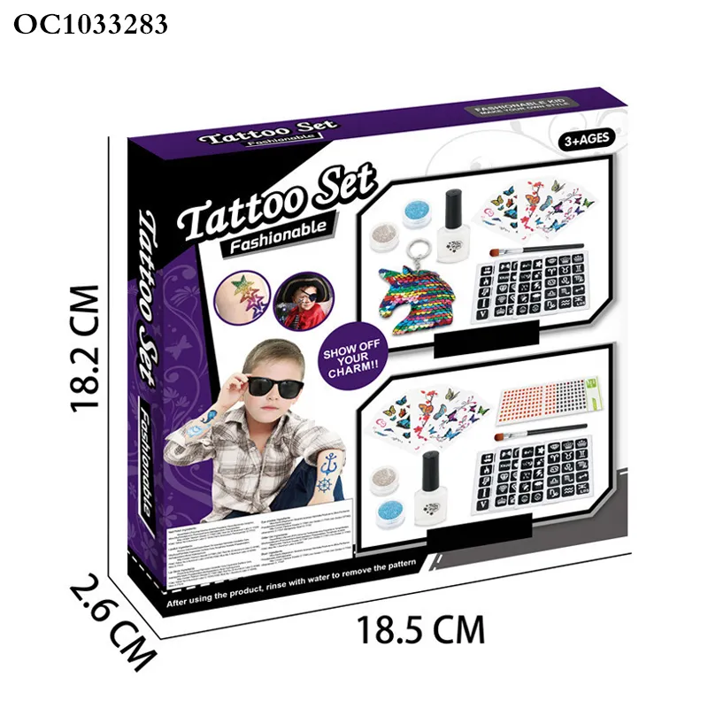 Wholesale Fashion DIY Custom Art Sticker Beauty Makeup with Sparkling Powder Creative Toys for Kids