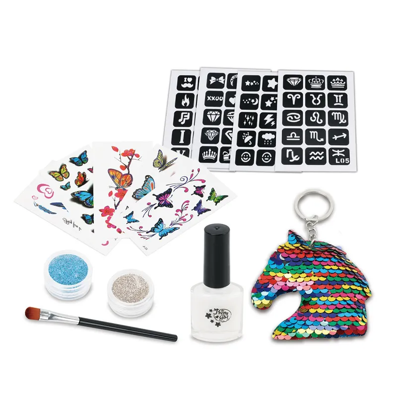 Wholesale Fashion DIY Custom Art Sticker Beauty Makeup with Sparkling Powder Creative Toys for Kids