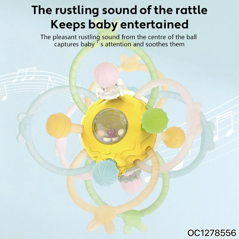 Wholesal Silicone Newborn Baby Gift Set Baby Teether Sensory Toys