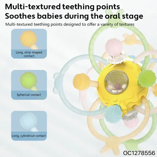 Wholesal Silicone Newborn Baby Gift Set Baby Teether Sensory Toys
