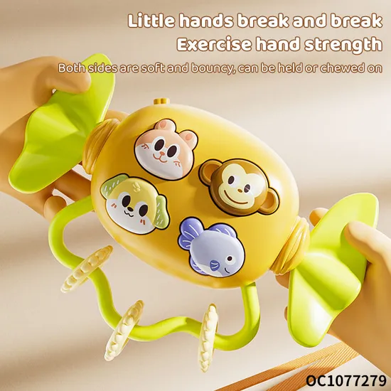 Candy-Shaped Animal Musical Instrument Sets 18 Months Soothing Baby Educational Toy Plastic Rattles Games Toy for Cognitive