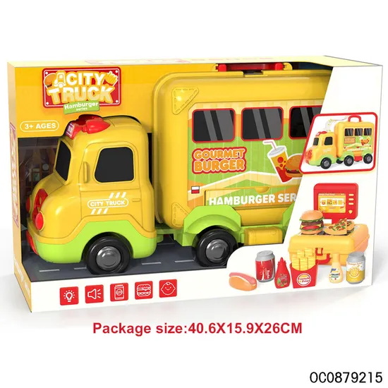 Wholesale Funny Pretend Play Set Fast Food Set Hamburger Children's Educational Plastic Mini Kitchen Toy