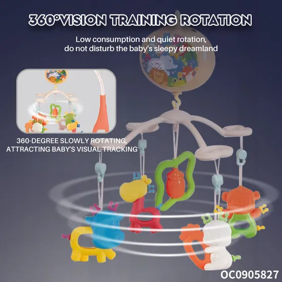 Wholesale Rattles Teether Plastic Baby Toy with Music and Lights