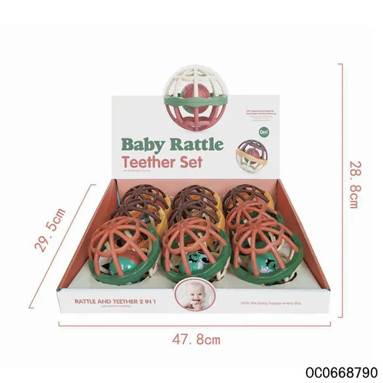 Wholesale Educational New Sensory Rattle Toy Soft Teether Set Activity Ball Plastic Baby Toy