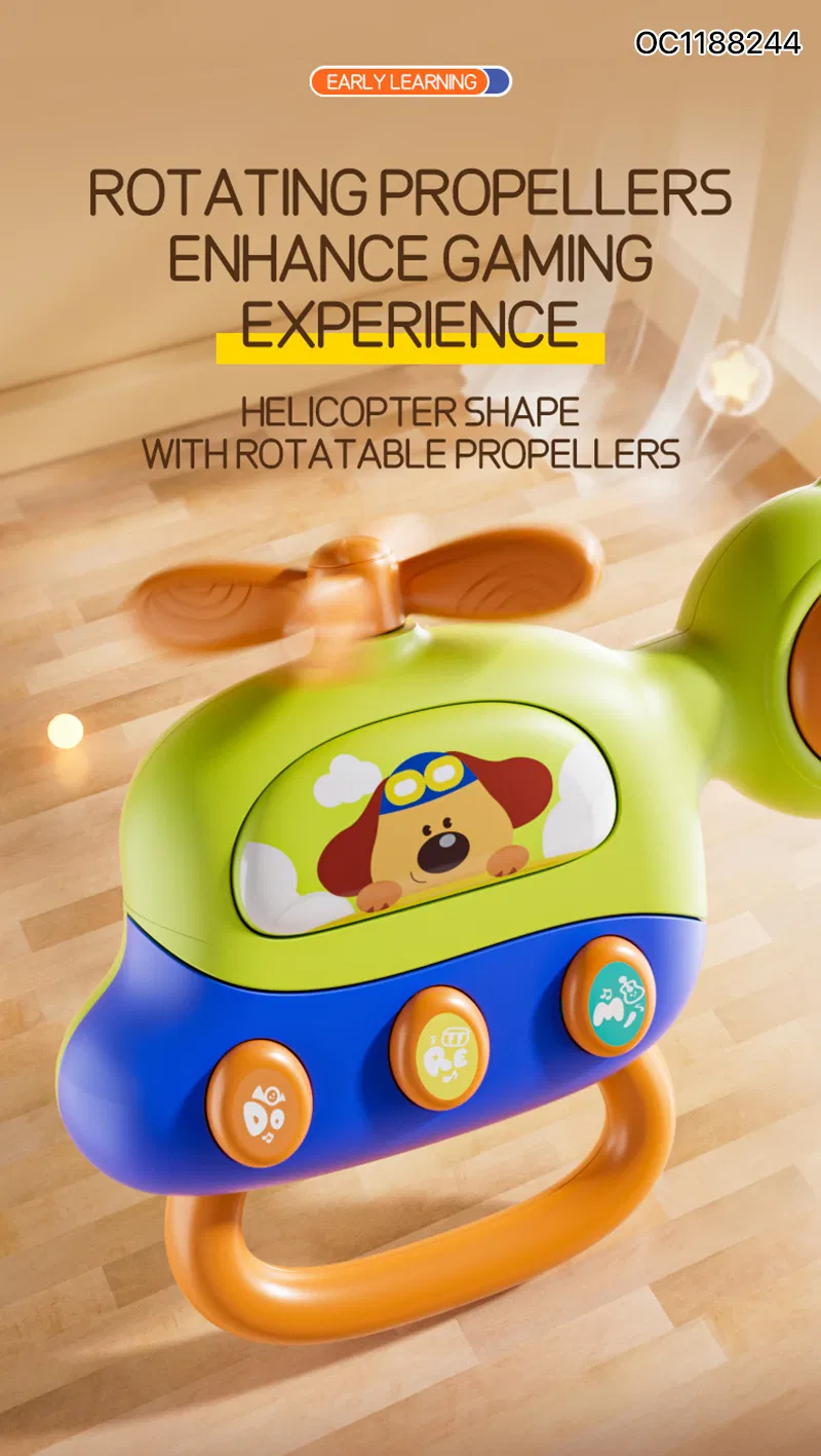 Educational Learning Toy Montessori Grasping Hand Bell Kids Toy Customized Non Toxic Plastic Baby Rattle Set Toys with Music