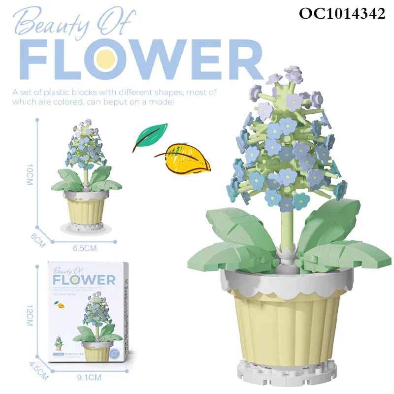 Wholesale Montessori Educational 202PCS Plastic Flower Popular DIY Handmade Building Block Sets Toy